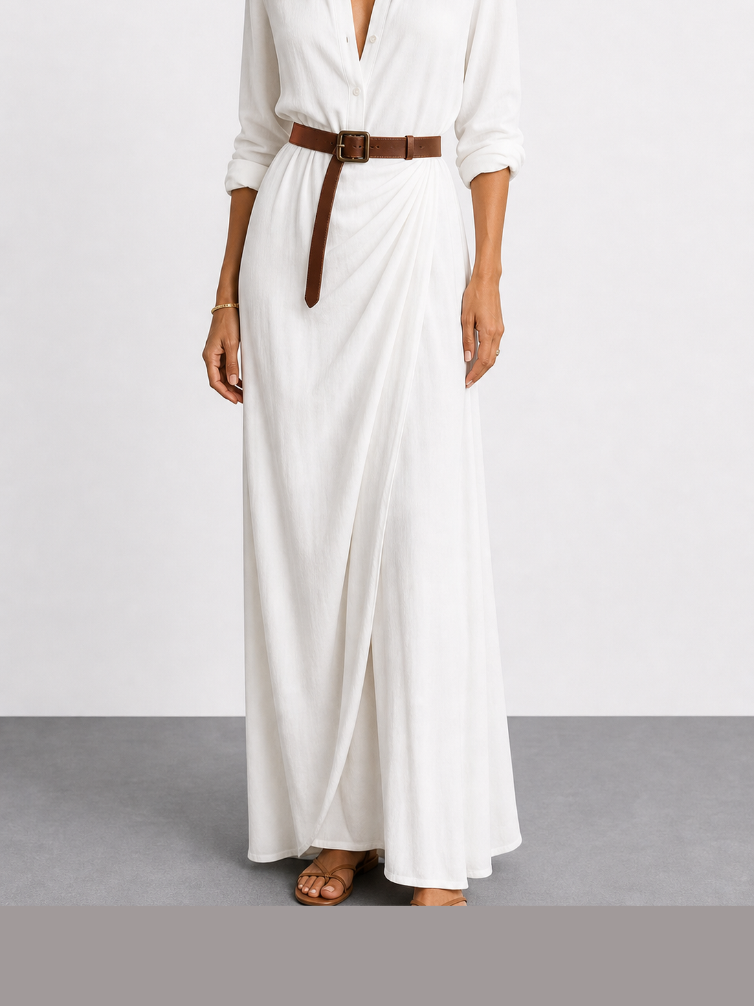 Clara | Vestido largo drapeado