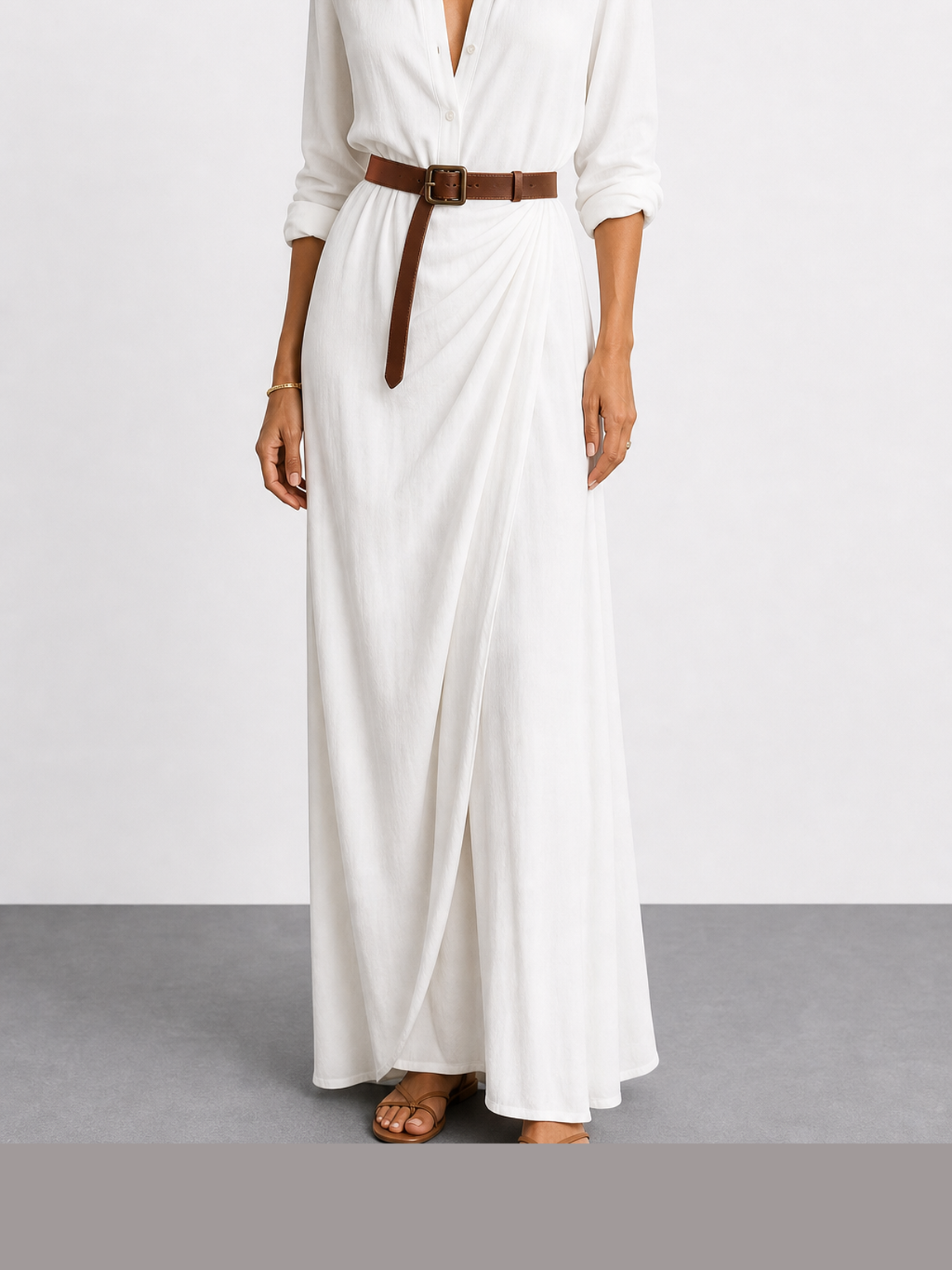 Clara | Vestido largo drapeado