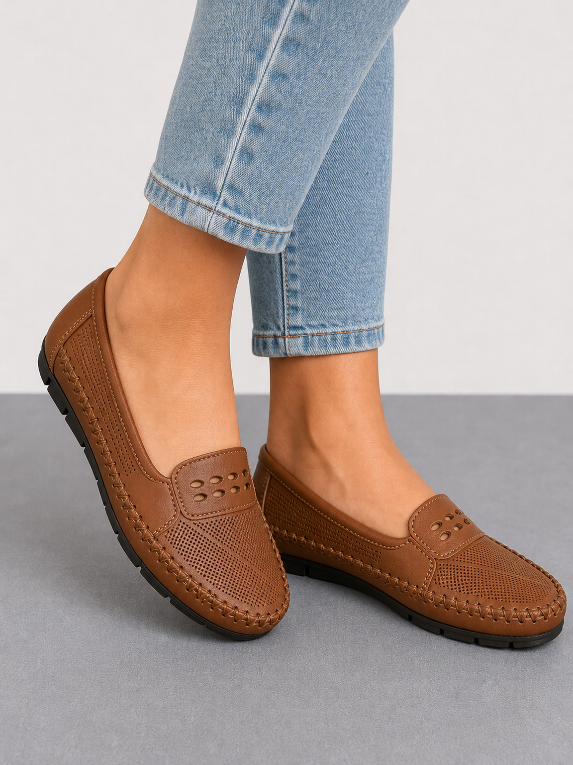 Ariadna | Mocasines cómodos con detalles trenzados