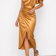 Tamara | Elegante vestido midi de satén