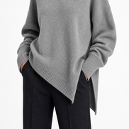 Lidia | Jersey elegante con bajo asimétrico