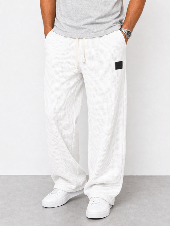 Lorenzo | Pantalones amplios con textura de nido de abeja