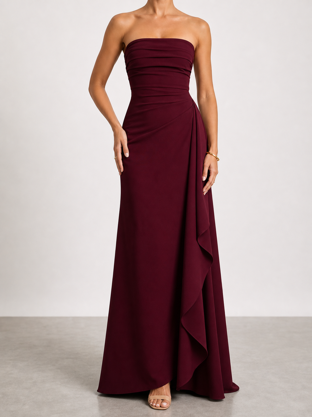 Mónica | Vestido largo de lujo sin tirantes