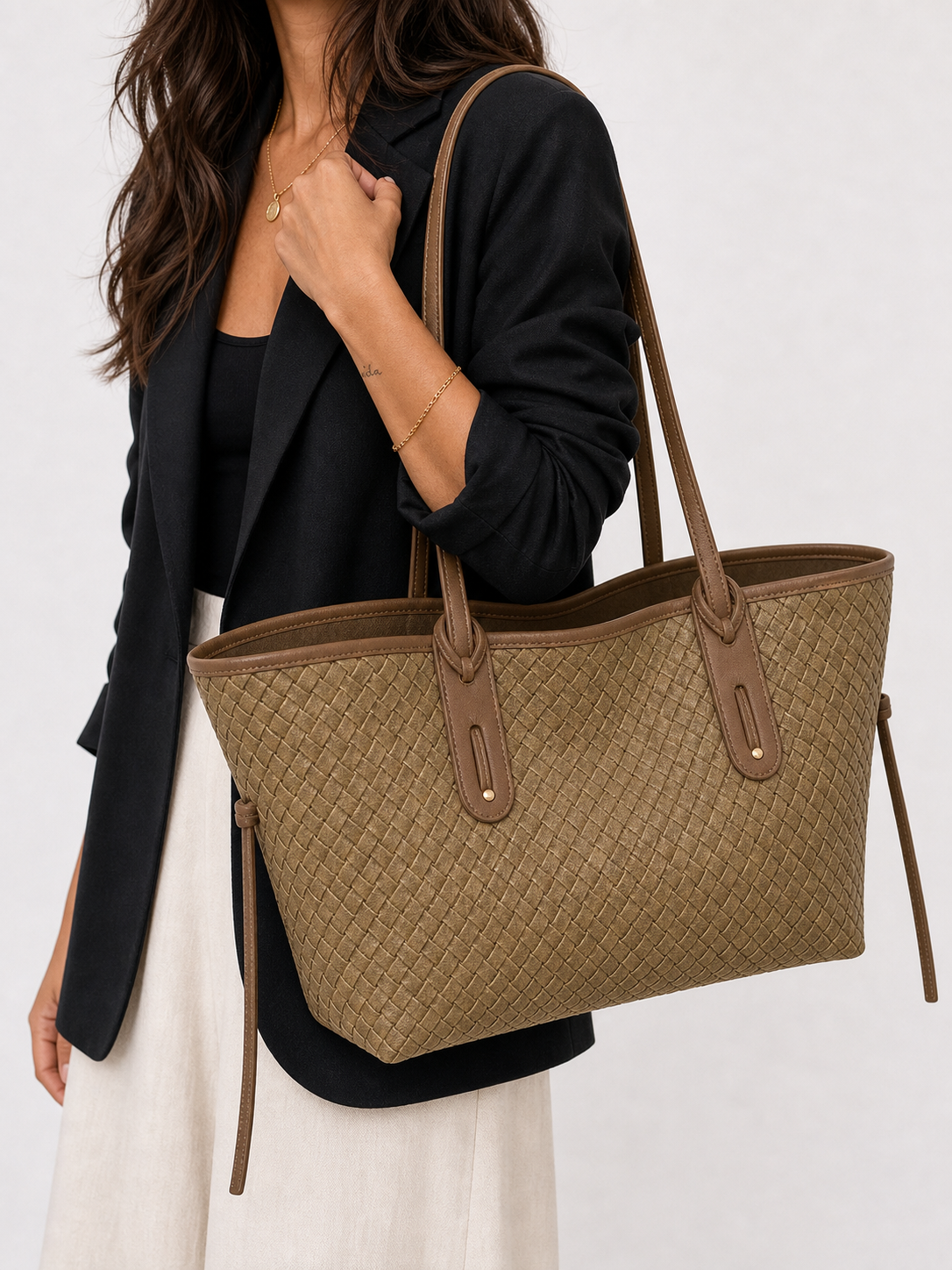 Sara | Bolso tote trenzado elegante