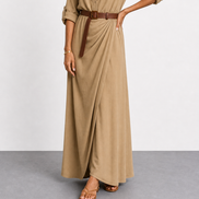Clara | Vestido largo drapeado