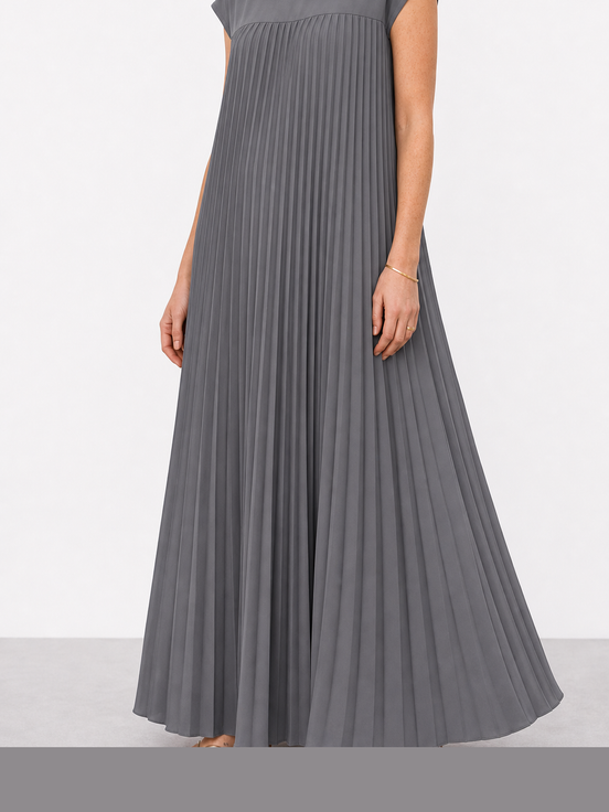 Inés | Vestido plisado sin mangas