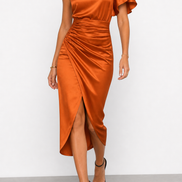 Tamara | Elegante vestido midi de satén
