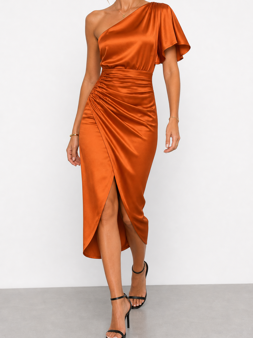 Tamara | Elegante vestido midi de satén