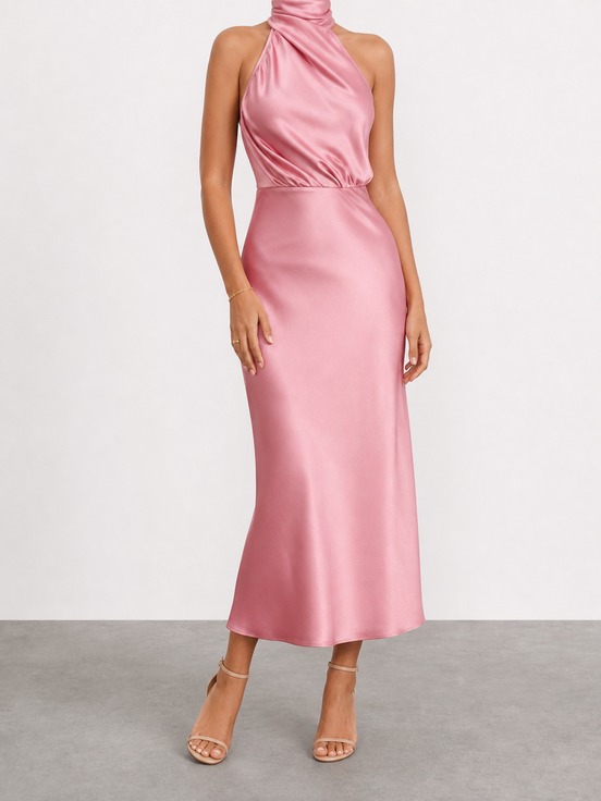 Violeta | Vestido midi de cuello halter