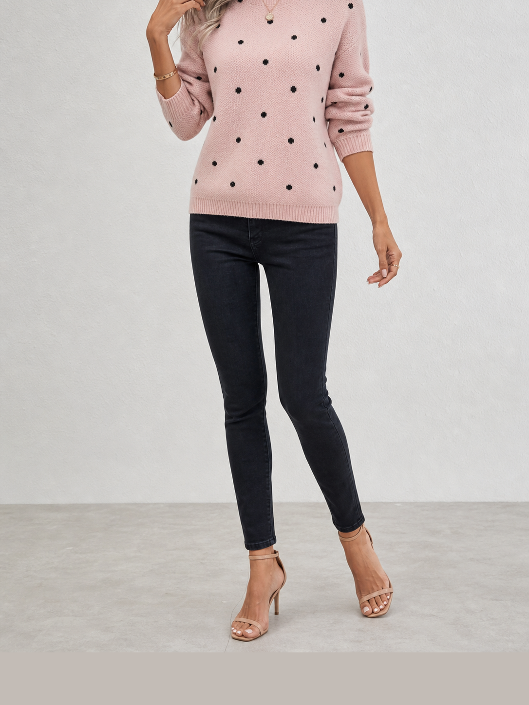 Clara | Jersey de punto con pequeños lunares
