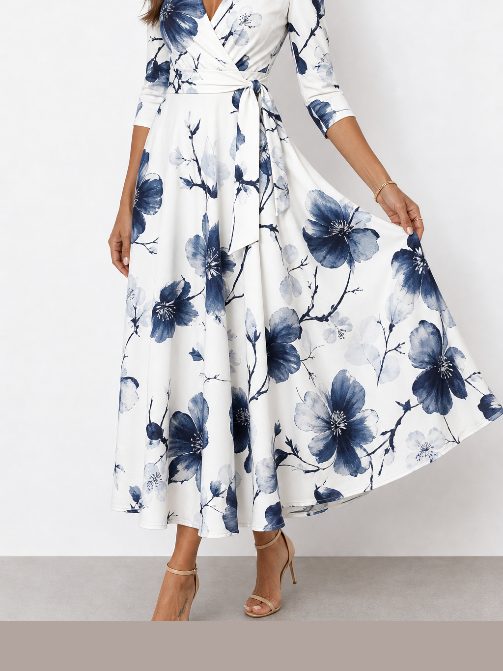 Eliana | Vestido floral elegante de línea A