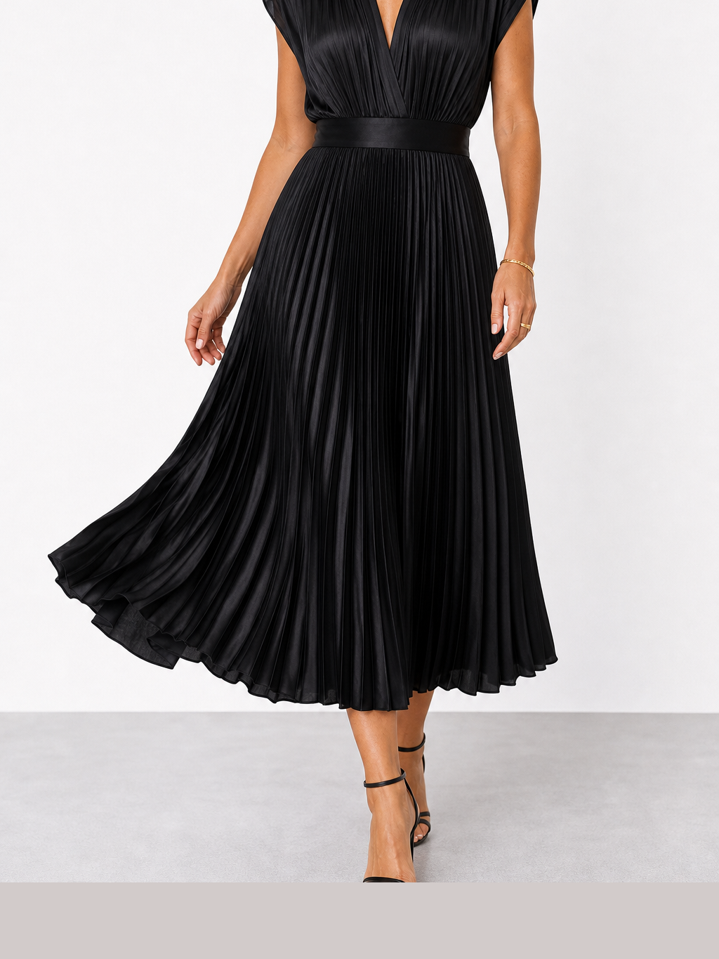 Marina | Vestido midi plisado atemporal