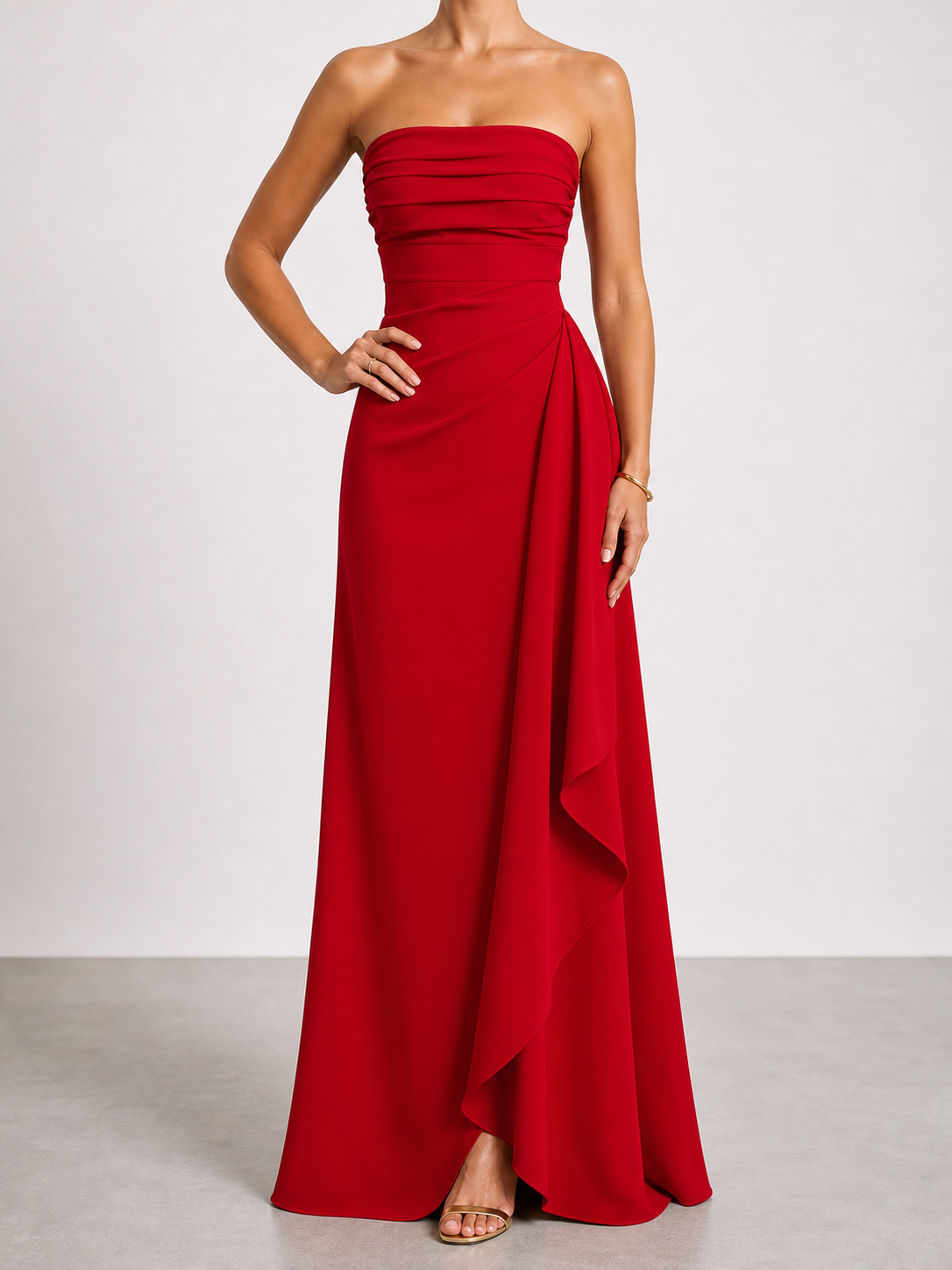 Mónica | Vestido largo de lujo sin tirantes