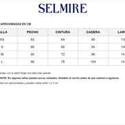 Guía de tallas de Mónica | Vestido largo de lujo sin tirantes