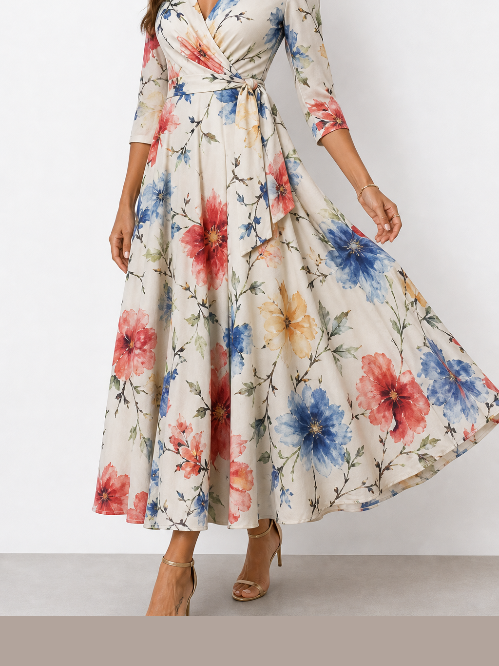 Eliana | Vestido floral elegante de línea A