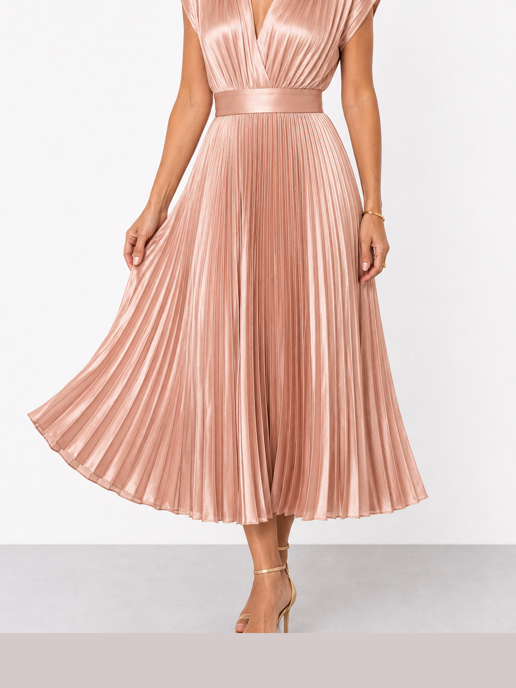 Marina | Vestido midi plisado atemporal