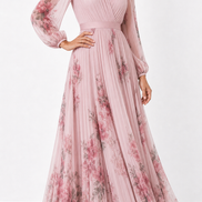 Rocío | Elegante vestido largo plisado
