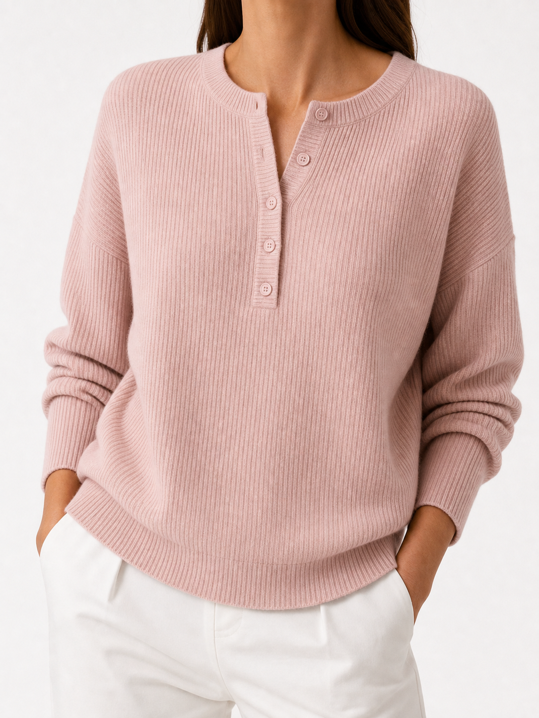 Vera | Jersey elegante con escote de botones