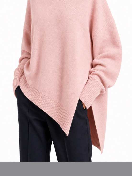 Lidia | Jersey elegante con bajo asimétrico