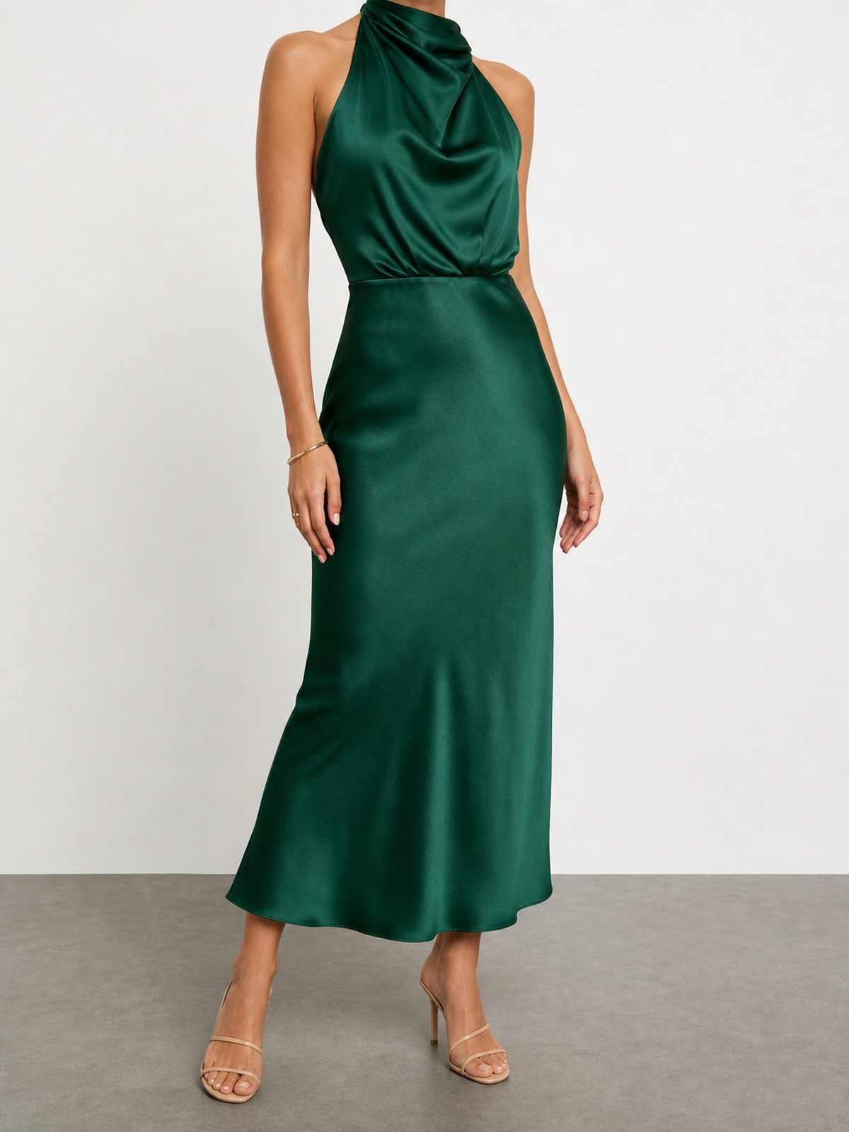 Violeta | Vestido midi de cuello halter