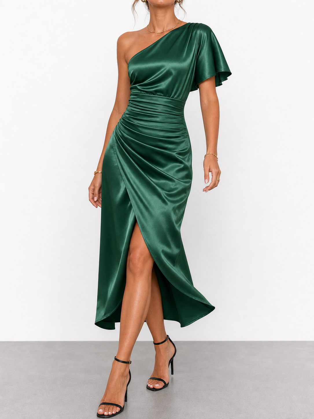 Tamara | Elegante vestido midi de satén