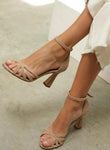 Laura | Sandalias de tacón con tiras cruzadas