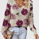 Aurora | Jersey de punto floral con escote en V