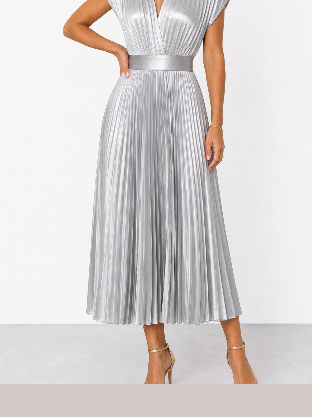 Marina | Vestido midi plisado atemporal