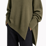 Lidia | Jersey elegante con bajo asimétrico