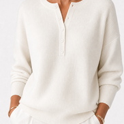 Vera | Jersey elegante con escote de botones