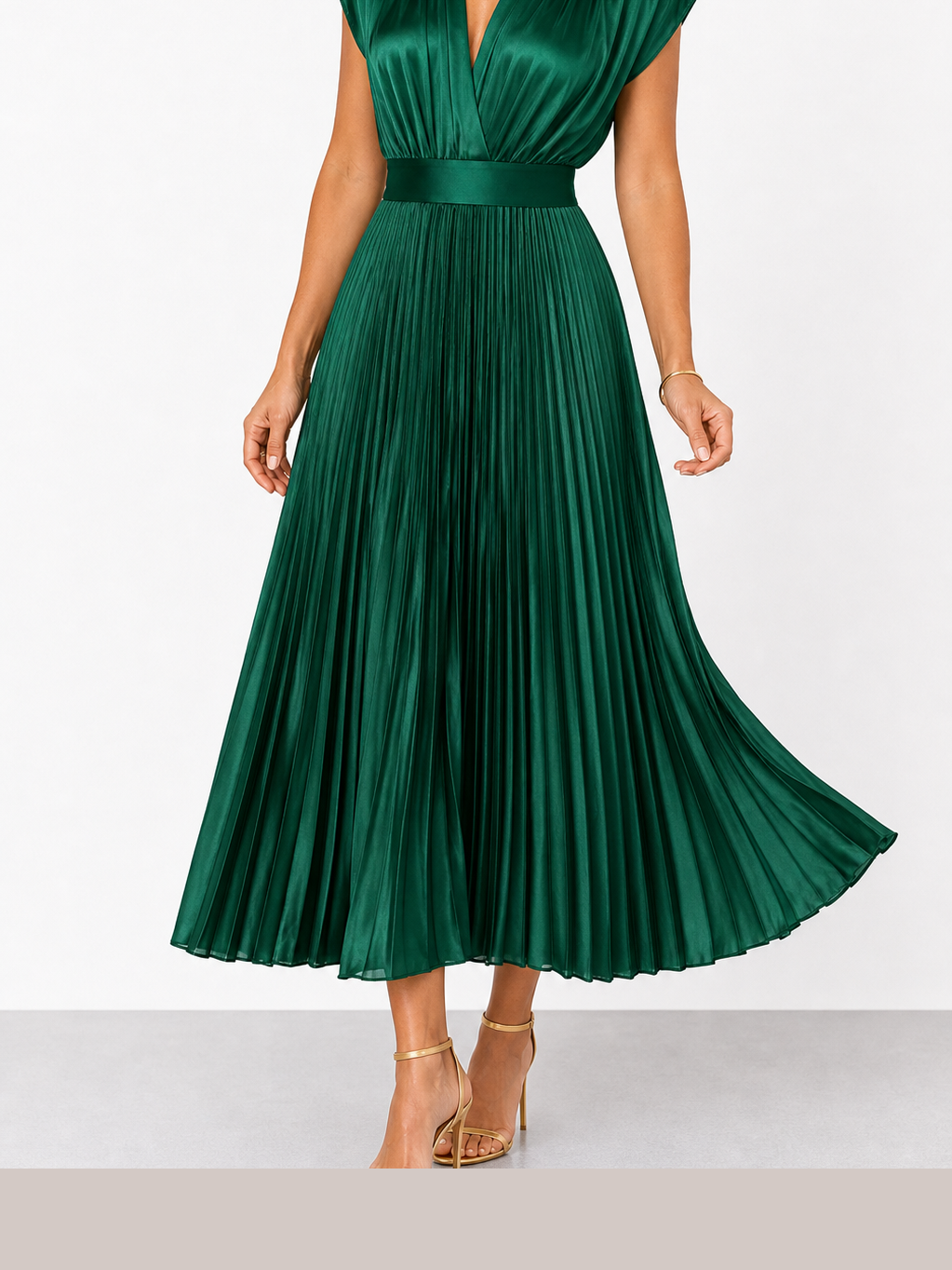 Marina | Vestido midi plisado atemporal