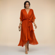 Diana | Vestido de chifón con escote en V
