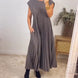Inés | Vestido plisado sin mangas