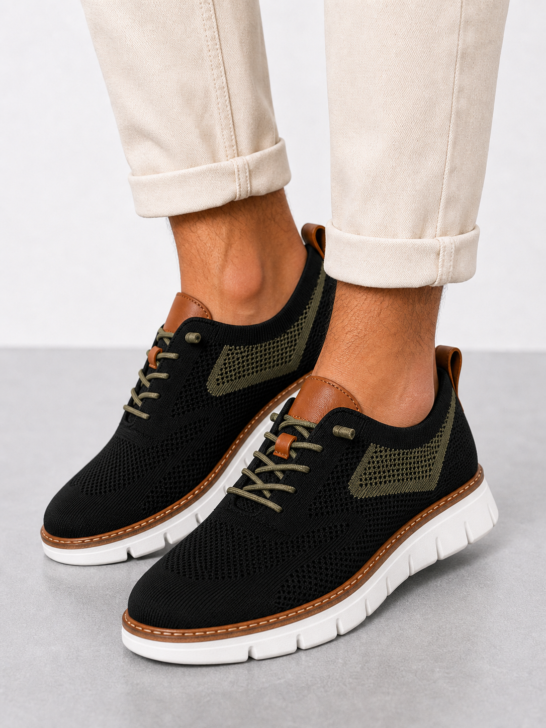 Fabrizio | Zapatillas de hombre de punto knit transpirable