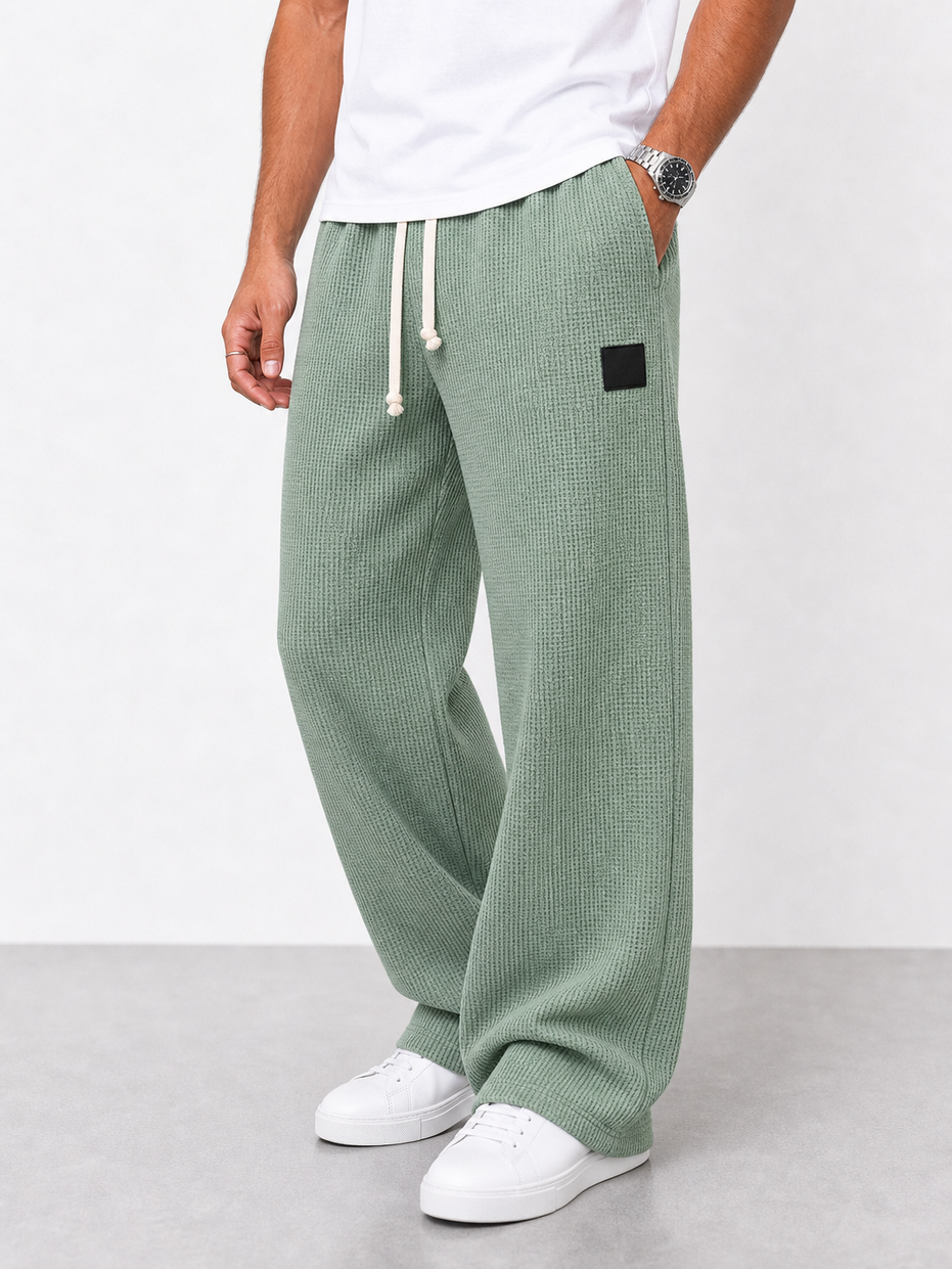 Lorenzo | Pantalones amplios con textura de nido de abeja