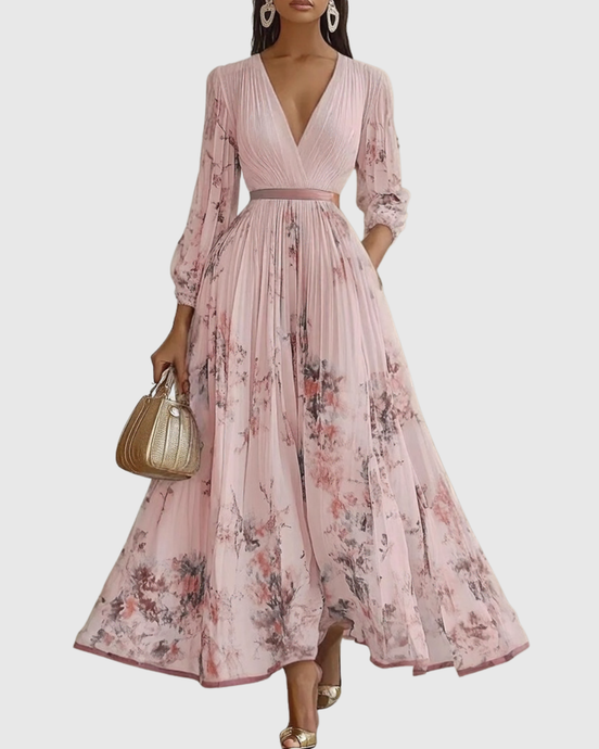 Rocío | Elegante vestido largo plisado