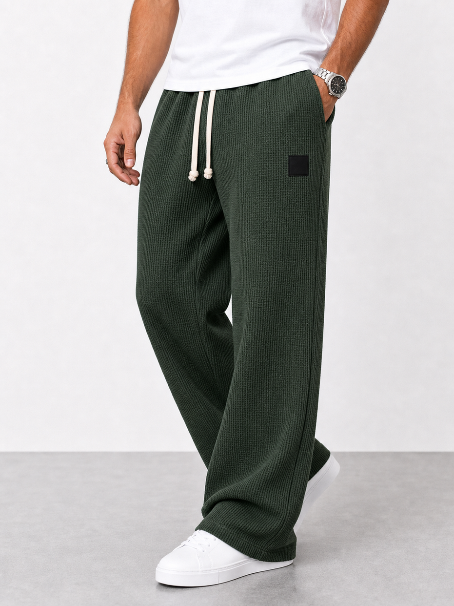 Lorenzo | Pantalones amplios con textura de nido de abeja