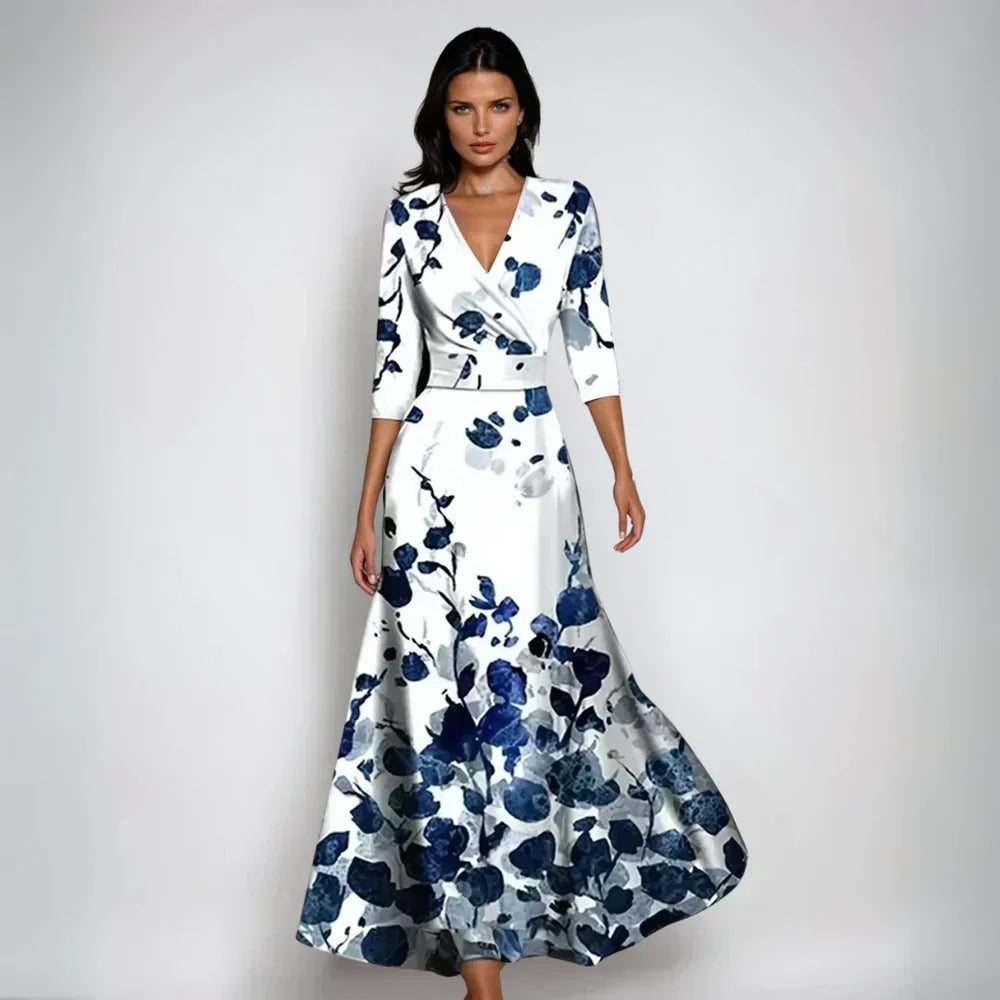 Eliana | Vestido floral elegante de línea A