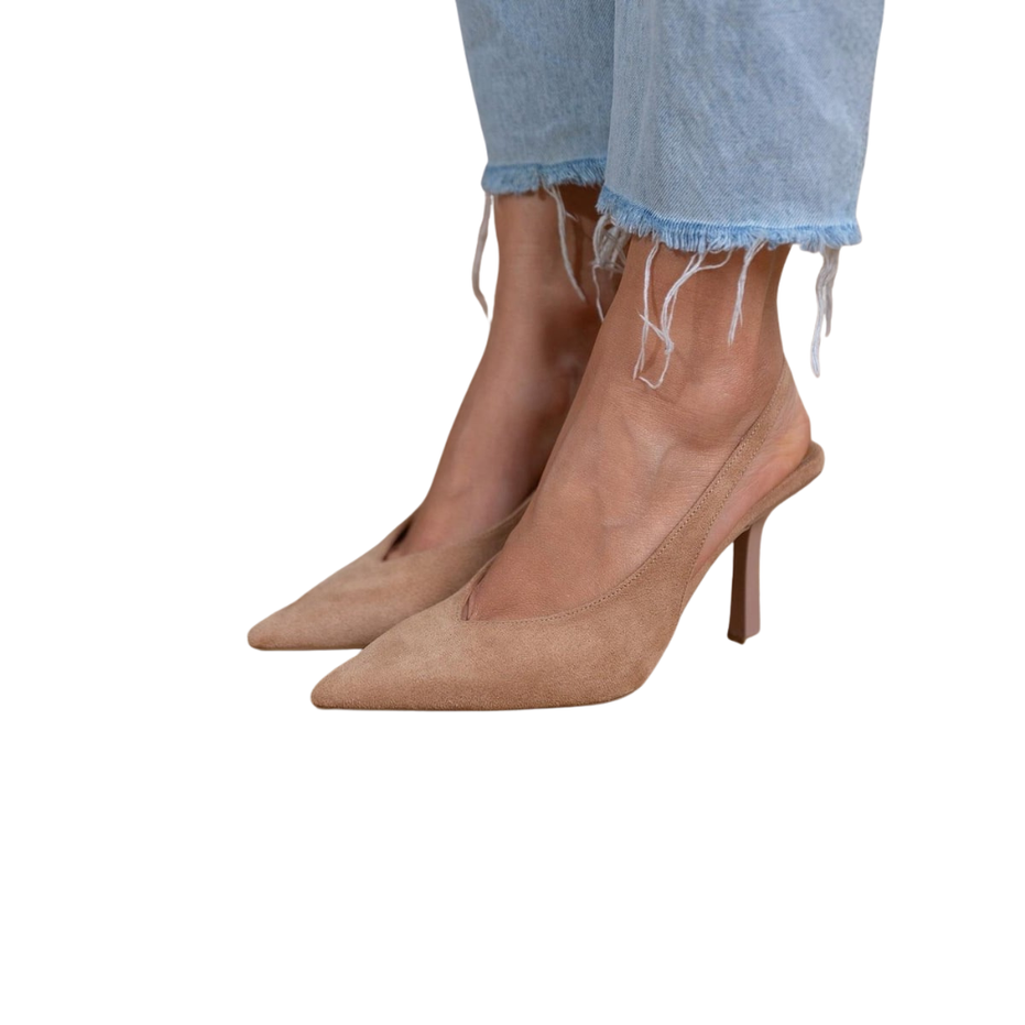 María | Zapatos de tacón bajo en tono nude