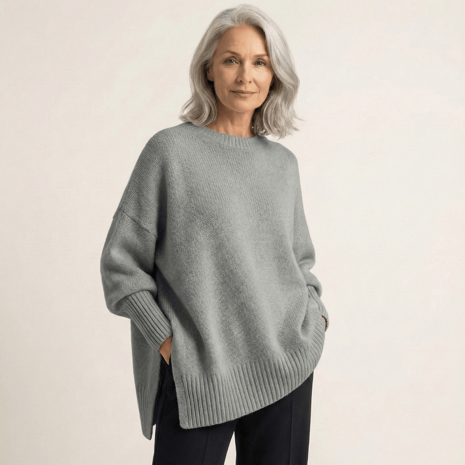 Lidia | Jersey elegante con bajo asimétrico