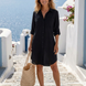 Celia | Vestido camisero de manga larga con cuello y botones