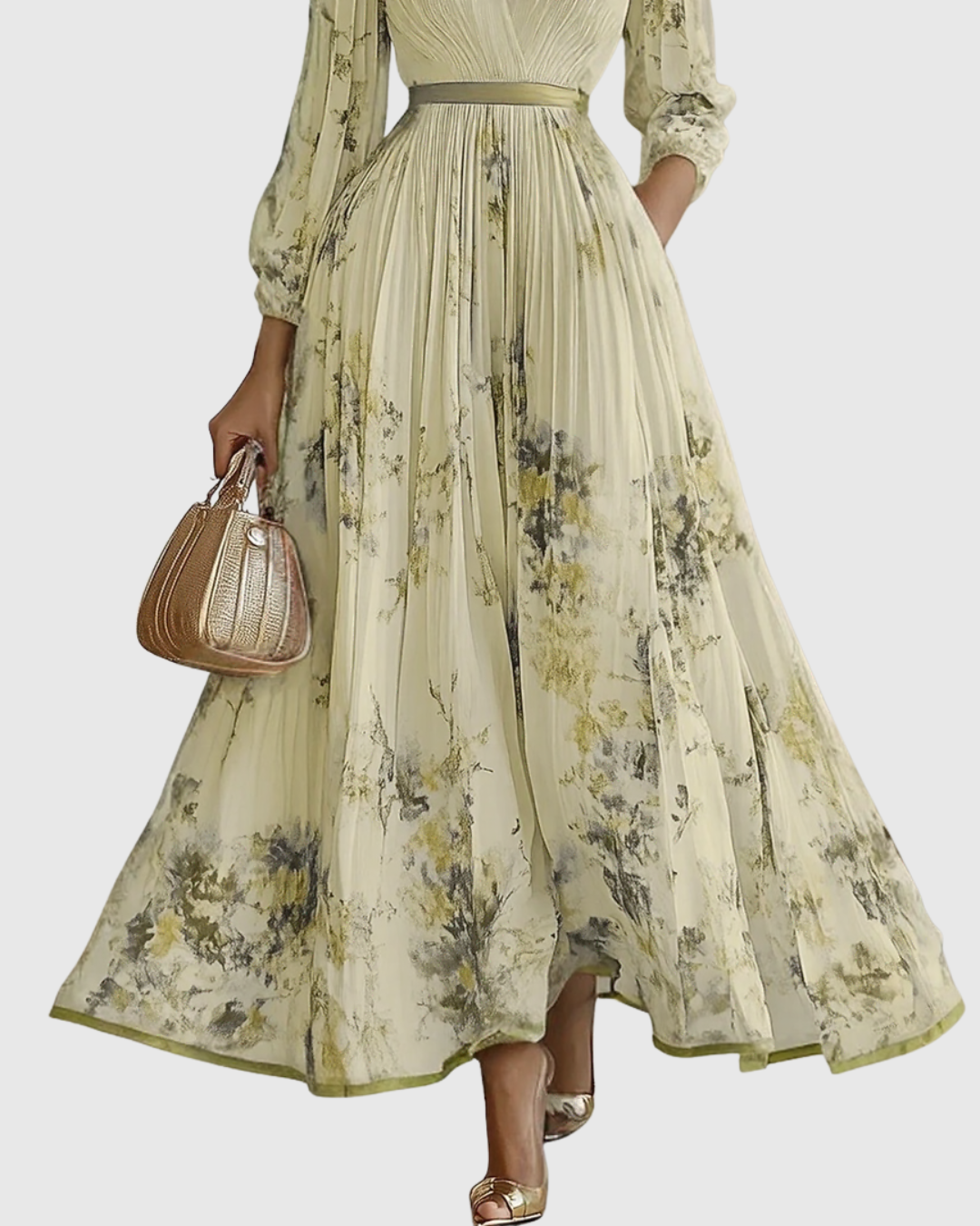 Rocío | Elegante vestido largo plisado