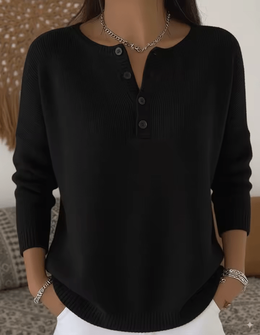 Vera | Jersey elegante con escote de botones