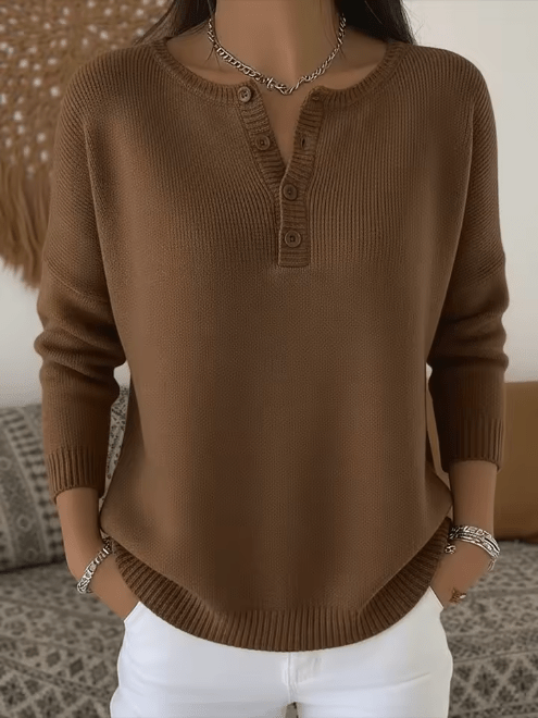 Vera | Jersey elegante con escote de botones