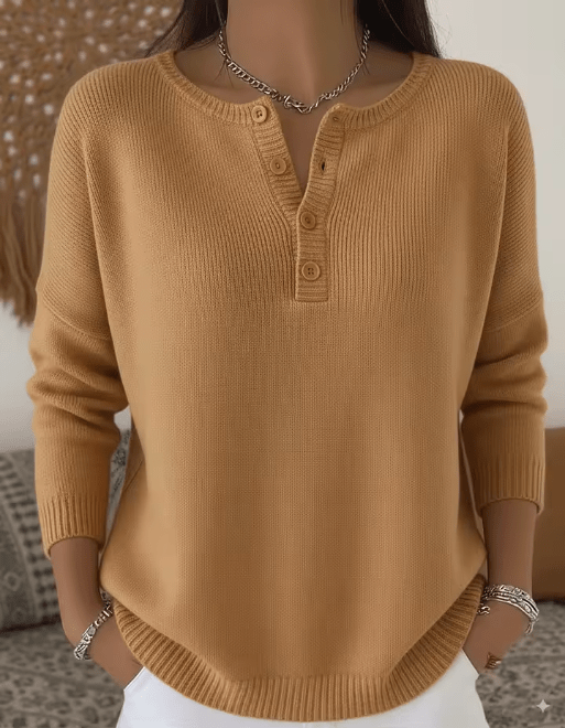 Vera | Jersey elegante con escote de botones
