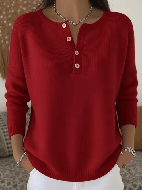 Vera | Jersey elegante con escote de botones