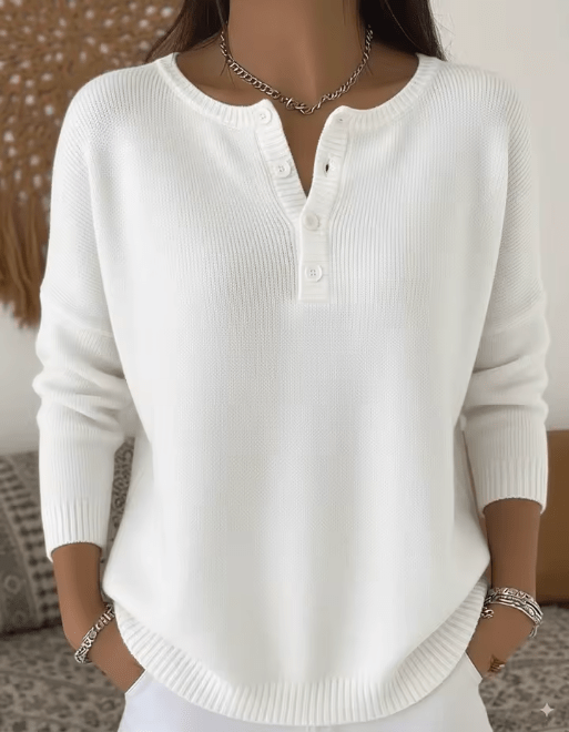 Vera | Jersey elegante con escote de botones