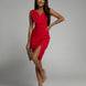 Maite | Elegante vestido con escote en V y abertura