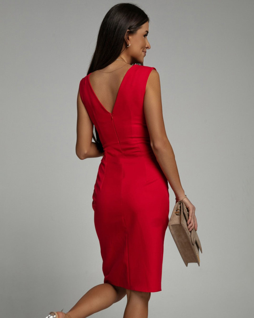 Maite | Elegante vestido con escote en V y abertura