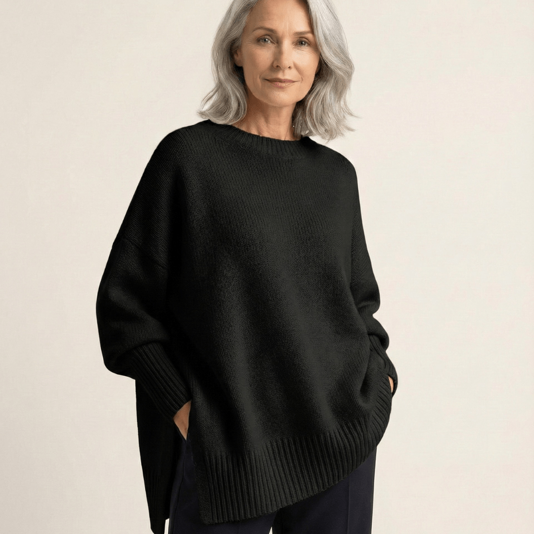 Lidia | Jersey elegante con bajo asimétrico